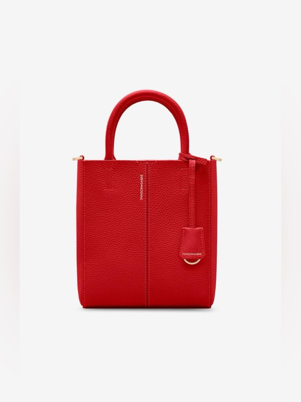 NWOT Maison de Sabre The Mini Soft Tote in Pomegranate / Caviar